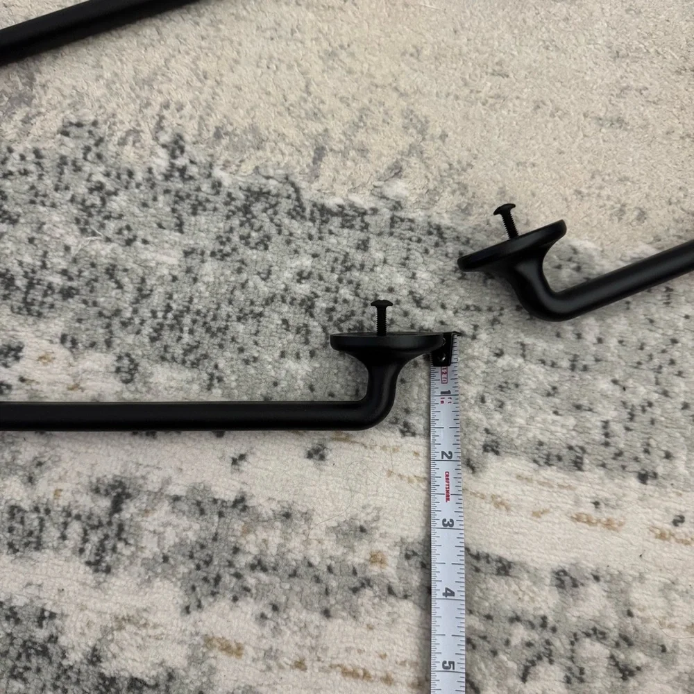 🆕 Bundle of 7 modern black quality plastic cabinet or dresser door pulls